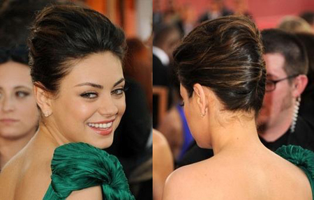 Mila Kunis with variation of a French Twist