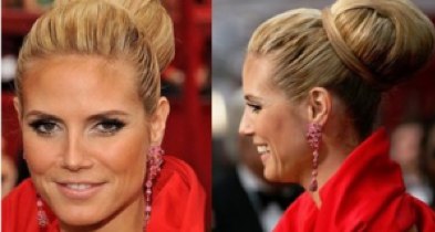 Heidi Klum's sleek bun