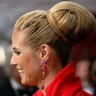 Heidi Klum's sleek bun