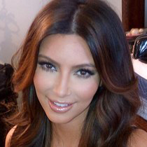 Kim Kardashian with brown hair