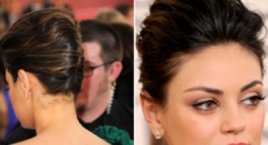 Mila Kunis with variation of a French Twist